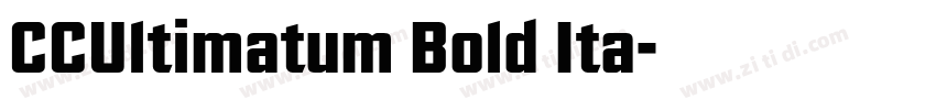 CCUltimatum Bold Ita字体转换